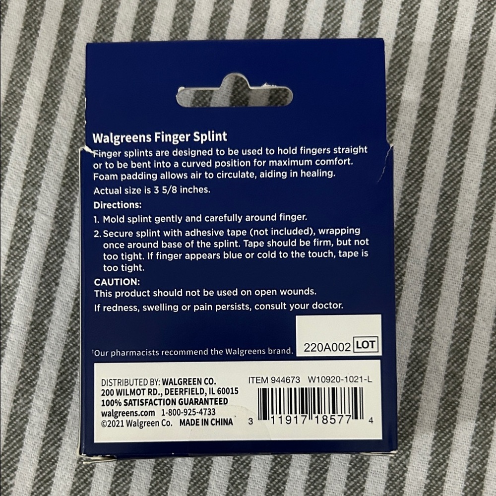 Walgreens Finger Splint Size Large - Picture 4 of 5